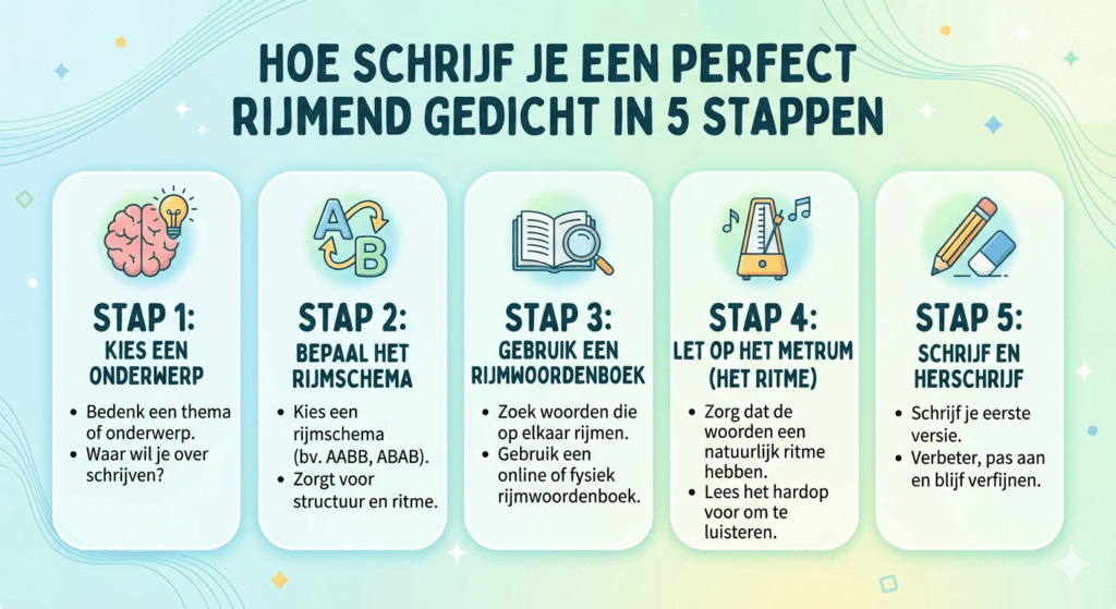 Hoe schrijf je een perfect rijmend gedicht in 5 stappen