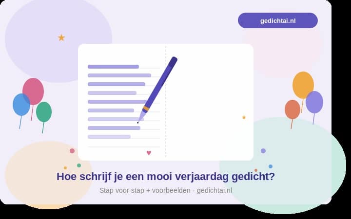 gedichtai.nl
Hoe schrijf je een mooi verjaardag gedich